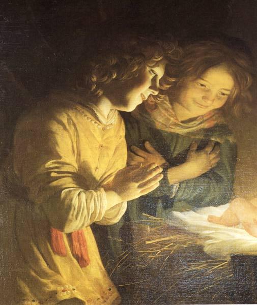 HONTHORST, Gerrit van Adoration of the Child (detail) sf Germany oil painting art
